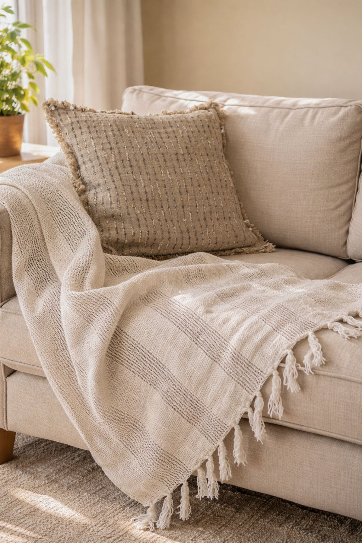 Oat Weave Throw